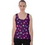 Colorful Stars Hearts Seamless Vector Pattern Velvet Tank Top