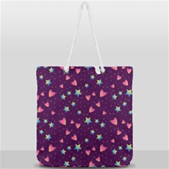 Full Print Rope Handle Tote (Large) 