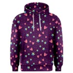 Colorful Stars Hearts Seamless Vector Pattern Men s Overhead Hoodie