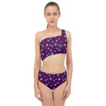 Colorful Stars Hearts Seamless Vector Pattern Spliced Up Two Piece Swimsuit