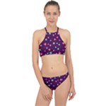 Colorful Stars Hearts Seamless Vector Pattern Halter Bikini Set