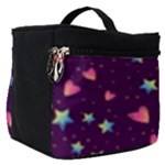 Colorful Stars Hearts Seamless Vector Pattern Make Up Travel Bag (Small)