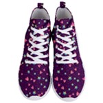 Colorful Stars Hearts Seamless Vector Pattern Men s Lightweight High Top Sneakers