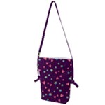 Colorful Stars Hearts Seamless Vector Pattern Folding Shoulder Bag