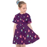 Colorful Stars Hearts Seamless Vector Pattern Kids  Sailor Dress