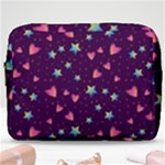 Colorful Stars Hearts Seamless Vector Pattern Make Up Pouch (Large)