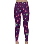 Colorful Stars Hearts Seamless Vector Pattern Lightweight Velour Classic Yoga Leggings