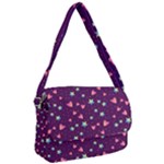 Colorful Stars Hearts Seamless Vector Pattern Courier Bag