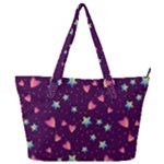 Colorful Stars Hearts Seamless Vector Pattern Full Print Shoulder Bag