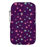 Colorful Stars Hearts Seamless Vector Pattern Waist Pouch (Small)