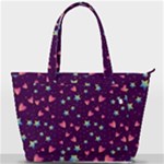Colorful Stars Hearts Seamless Vector Pattern Back Pocket Shoulder Bag 