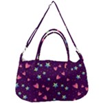 Colorful Stars Hearts Seamless Vector Pattern Removable Strap Handbag