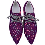 Colorful Stars Hearts Seamless Vector Pattern Pointed Oxford Shoes