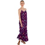 Colorful Stars Hearts Seamless Vector Pattern Cami Maxi Ruffle Chiffon Dress