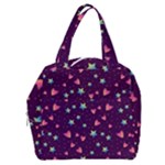 Colorful Stars Hearts Seamless Vector Pattern Boxy Hand Bag