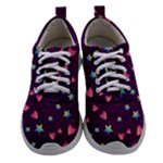 Colorful Stars Hearts Seamless Vector Pattern Women Athletic Shoes
