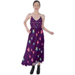 Colorful Stars Hearts Seamless Vector Pattern Tie Back Maxi Dress
