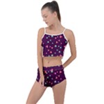 Colorful Stars Hearts Seamless Vector Pattern Summer Cropped Co-Ord Set