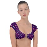 Colorful Stars Hearts Seamless Vector Pattern Cap Sleeve Ring Bikini Top