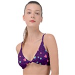 Colorful Stars Hearts Seamless Vector Pattern Knot Up Bikini Top