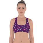 Colorful Stars Hearts Seamless Vector Pattern Cross Back Hipster Bikini Top 