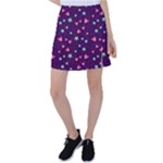 Colorful Stars Hearts Seamless Vector Pattern Tennis Skirt