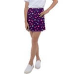 Colorful Stars Hearts Seamless Vector Pattern Kids  Tennis Skirt