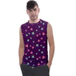 Colorful Stars Hearts Seamless Vector Pattern Men s Regular Tank Top