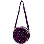 Colorful Stars Hearts Seamless Vector Pattern Crossbody Circle Bag