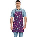 Colorful Stars Hearts Seamless Vector Pattern Kitchen Apron