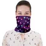 Colorful Stars Hearts Seamless Vector Pattern Face Covering Bandana (Adult)