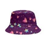 Colorful Stars Hearts Seamless Vector Pattern Bucket Hat