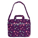 Colorful Stars Hearts Seamless Vector Pattern MacBook Pro 16  Shoulder Laptop Bag