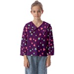 Colorful Stars Hearts Seamless Vector Pattern Kids  Sailor Shirt