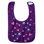 Colorful Stars Hearts Seamless Vector Pattern Baby Bib