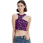 Colorful Stars Hearts Seamless Vector Pattern Cut Out Top
