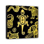 Mexican Culture Golden Tribal Icons Mini Canvas 6  x 6  (Stretched)