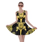 Mexican Culture Golden Tribal Icons Skater Dress