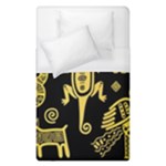 Mexican Culture Golden Tribal Icons Duvet Cover (Single Size)