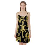Mexican Culture Golden Tribal Icons Satin Night Slip