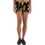 Mexican Culture Golden Tribal Icons Yoga Shorts