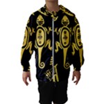 Mexican Culture Golden Tribal Icons Kids  Hooded Windbreaker