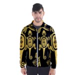 Mexican Culture Golden Tribal Icons Men s Windbreaker