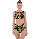 Mexican Culture Golden Tribal Icons Bandaged Up Bikini Set 