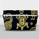 Mexican Culture Golden Tribal Icons Handbag Organizer
