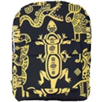 Mexican Culture Golden Tribal Icons Full Print Backpack