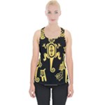 Mexican Culture Golden Tribal Icons Piece Up Tank Top