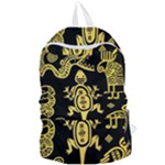 Mexican Culture Golden Tribal Icons Foldable Lightweight Backpack