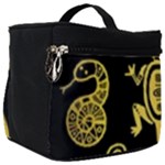 Mexican Culture Golden Tribal Icons Make Up Travel Bag (Big)