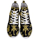 Mexican Culture Golden Tribal Icons Men s Lightweight High Top Sneakers